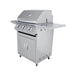 RCS Premier 26 Inch 3 Burner Freestanding Grill | Stainless Steel Fixed Side Shelves