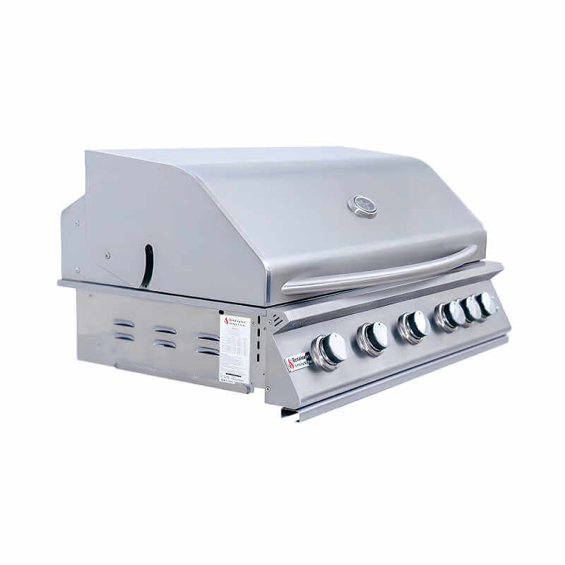 RCS Premier 40 Inch 5 Burner Built In Gas Grill | Dual Lined Grill Hood