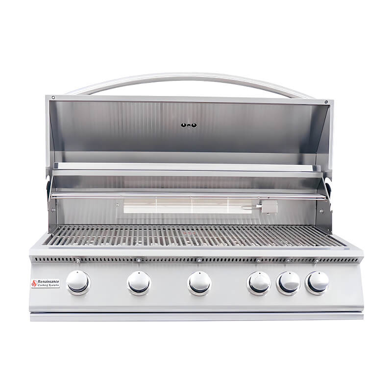 RCS Premier 40 Inch 5 Burner Freestanding Gas Grill | Oversized Gas Control Knobs