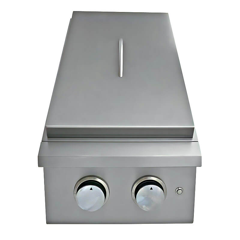 RCS Premier Series Double Side Burner | Stainless Steel Lid And Handle