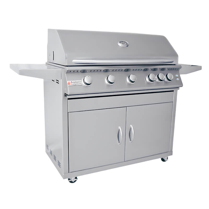 RCS Premier L Series 40 Inch Freestanding Gas Grill | Double Door Storage