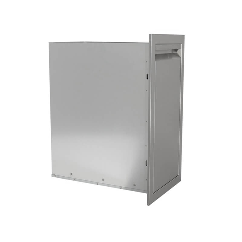 RCS Valiant 14 Inch Stainless Steel Narrow Trash Drawer | Enclosed Drawer