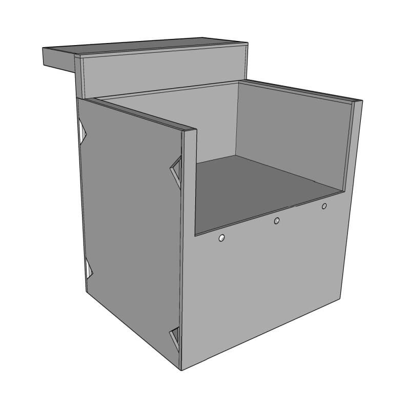 RTF Systems 36 Inch Outdoor Kitchen Cabinet For Kamado/Power Burner | Bar Countertop