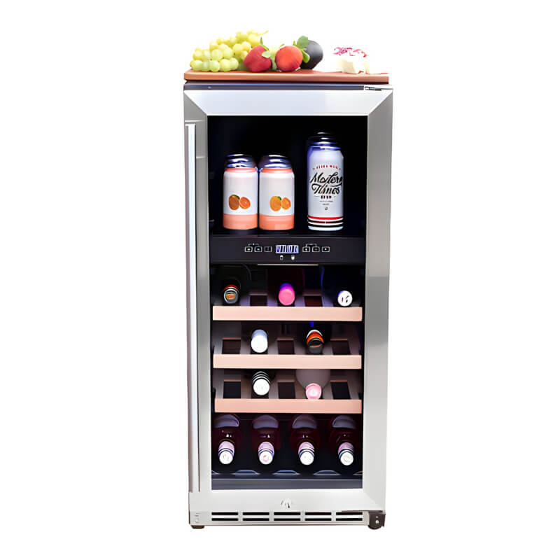 Summerset 15 Inch 3.2 Cu. Ft. Outdoor Dual Zone Wine Cooler - RFR-15WD