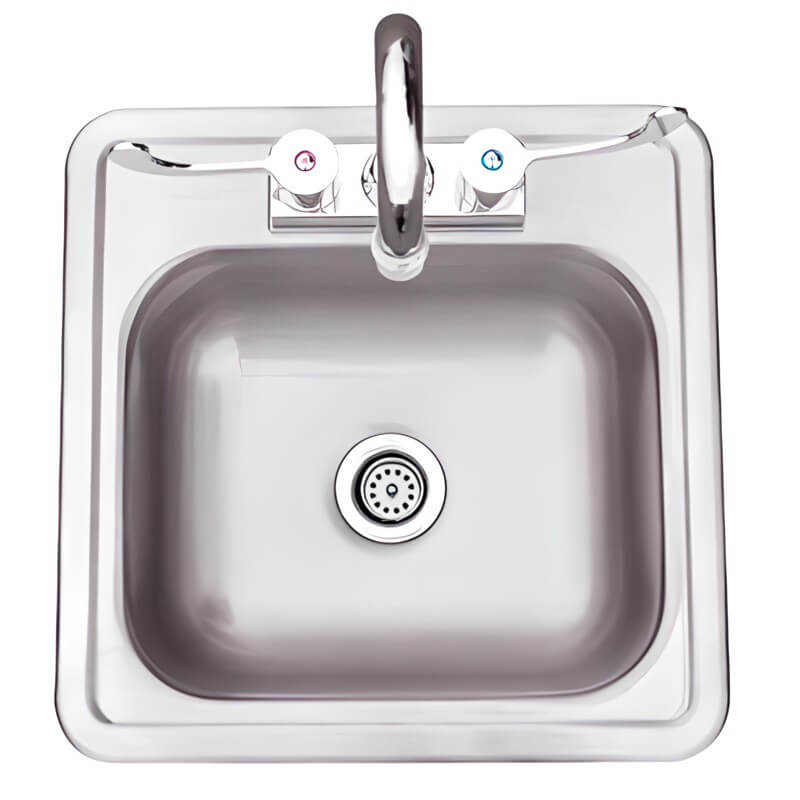 Summerset 15-Inch x 15-Inch Drop-in Sink | Strainer Included