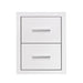 Summerset 17-Inch Stainless Steel Flush Mount Double Drawer - DR2-17