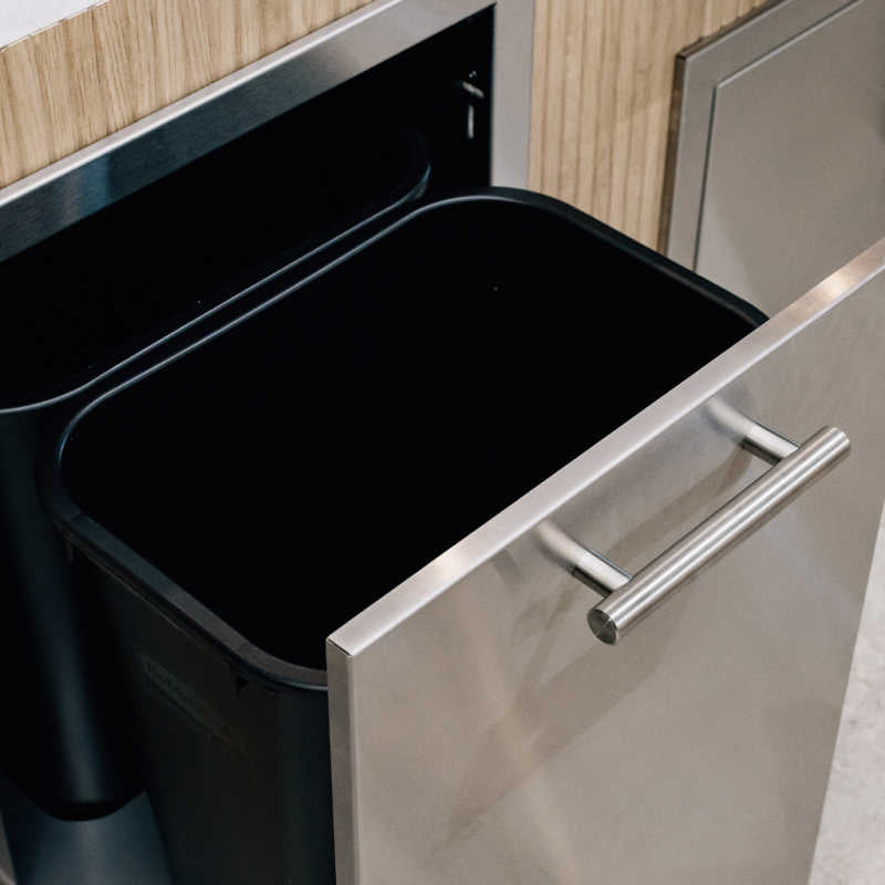 Summerset 2-Bin Trash and Recycling Drawer in Stainless Steel