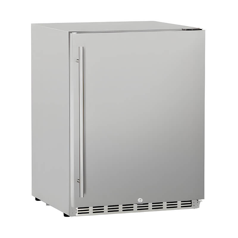 Summerset 24 Inch 5.3c Deluxe Outdoor Rated Refrigerator | Front Door Lock