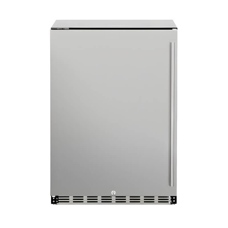Summerset 24-Inch 5.3 Cu. Ft. Deluxe Outdoor Refrigerator — #304 SS, Front-Vented