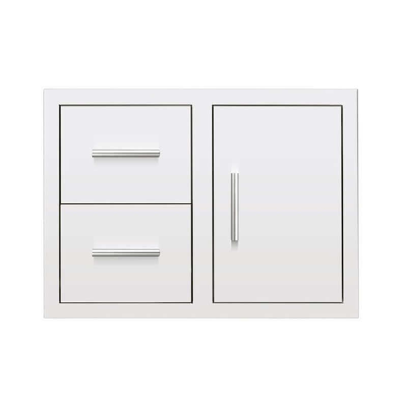 Summerset 36-Inch 2-Drawer & Access Door Combo — #304 SS, 16-Gauge, Flush Mount
