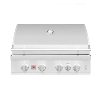 Summerset Sizzler Pro 32-Inch 4-Burner Built-In Gas Grill — 56,000 BTU, Infrared Rear Burner