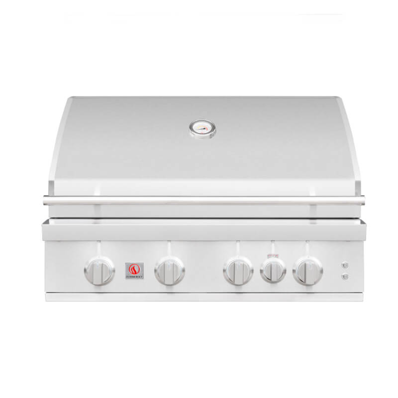 Summerset Sizzler Pro 32-Inch 4-Burner Built-In Gas Grill — 56,000 BTU, Infrared Rear Burner