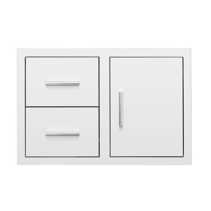 Summerset 33-Inch 2-Drawer & Access Door Combo — #304 SS, 16-Gauge, Flush Mount