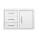 Summerset 33-Inch Triple-Drawer & Access Door Combo — #304 SS, Flush Mount
