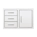 Summerset 33 Inch Flush Mount Triple Drawer and Access Door Combo