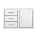 Summerset 33-Inch Triple-Drawer & Access Door Combo — #304 SS, Flush Mount