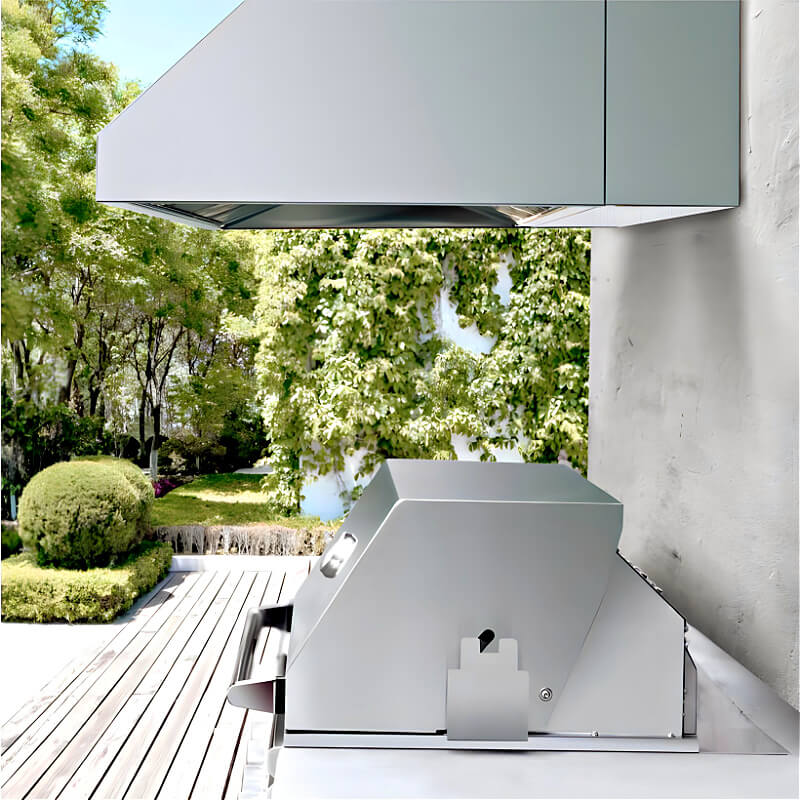 Summerset 36 Inch 1200 CFM Outdoor Rated Vent Hood | Shown in Outdoor Kitchen