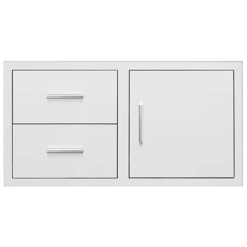 Summerset 42-Inch 2-Drawer & Access Door Combo — #304 SS, 16-Gauge, Flush Mount