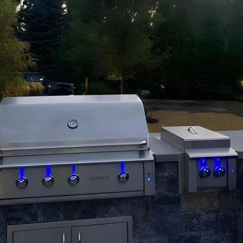 Summerset Alturi Series Built-In Double Side Burner | Installed in Outdoor Kitchen