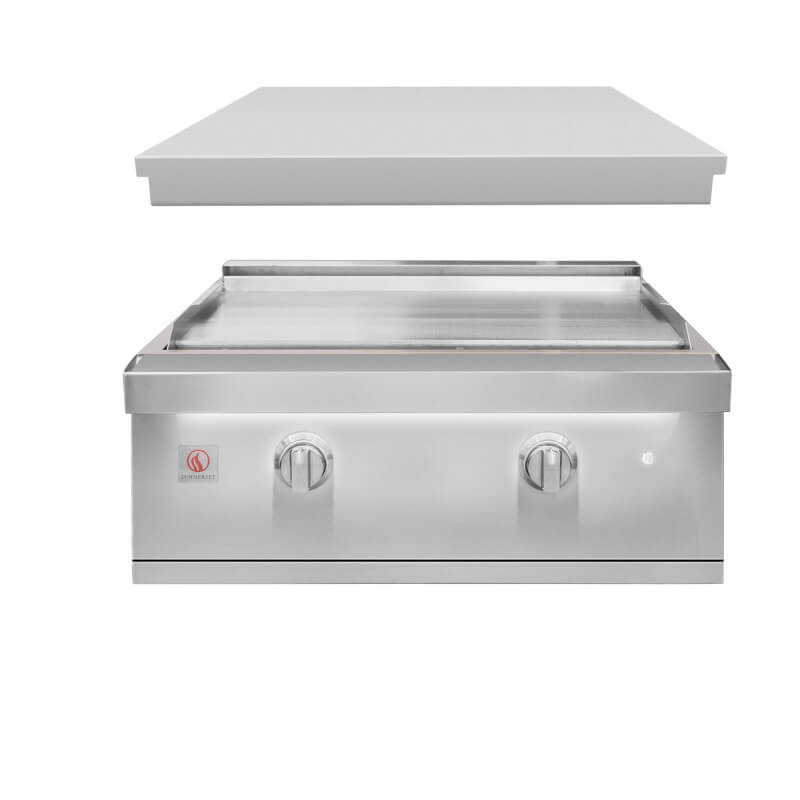Summerset Pro Series 30-Inch Built-In Gas Griddle | Stainless Steel Lid