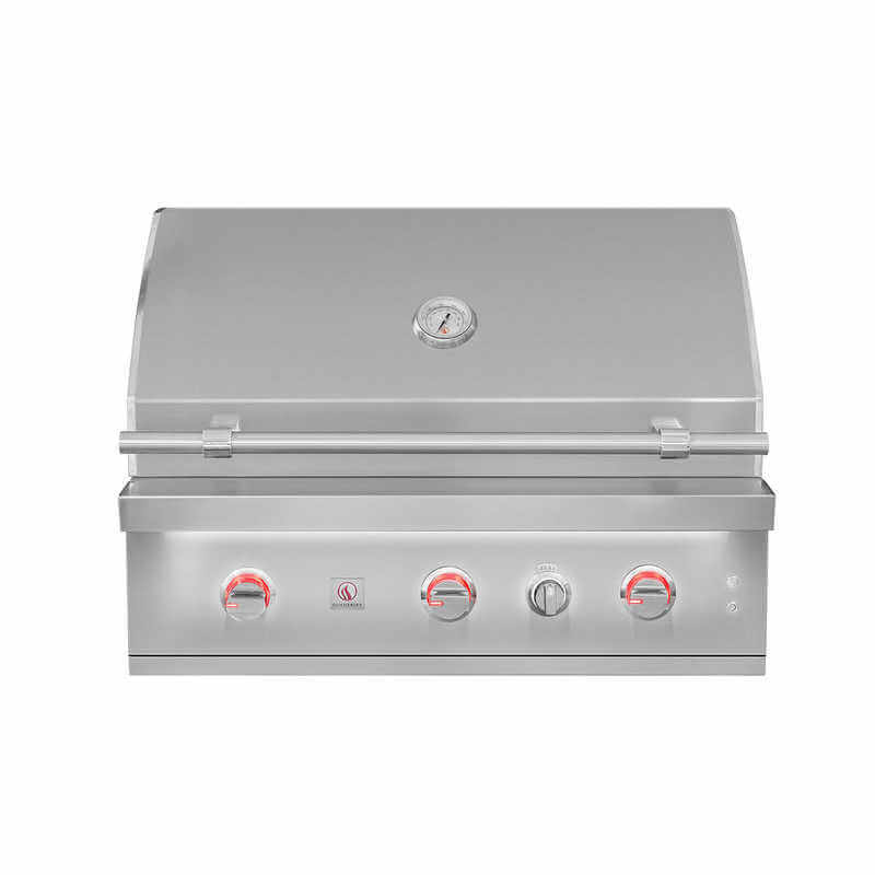 Summerset Quest 36-Inch Gas Grill — LED Burner State Lights, Halogen Interior Lights