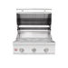 Summerset Sizzler 25-Inch Built-In Gas Grill Open Hood View — 524 Sq. In. Cooking Area