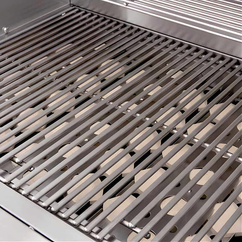 New Castle 71 Inch Grill Island | Summerset Sizzler 40-Inch 5 Burner Grill | 8mm Cooking Grates