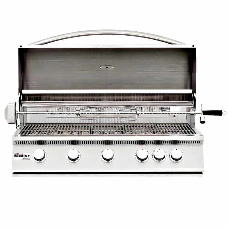 Summerset Sizzler 40 Inch 5 Burner Built-In Gas Grill w. Rear Infrared Burner -SIZ40