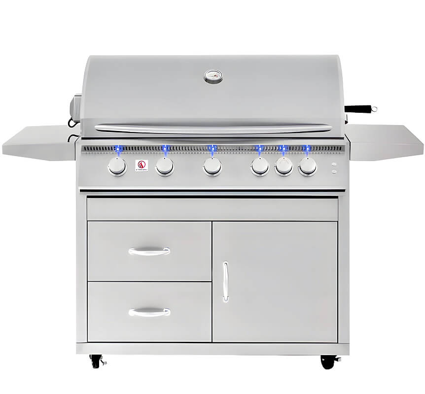 Summerset Sizzler Pro 40 Inch 5 Burner Freestanding Gas Grill