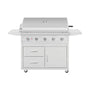 Summerset Sizzler Pro 40 Inch 5 Burner Freestanding Gas Grill w/ Deluxe Cart