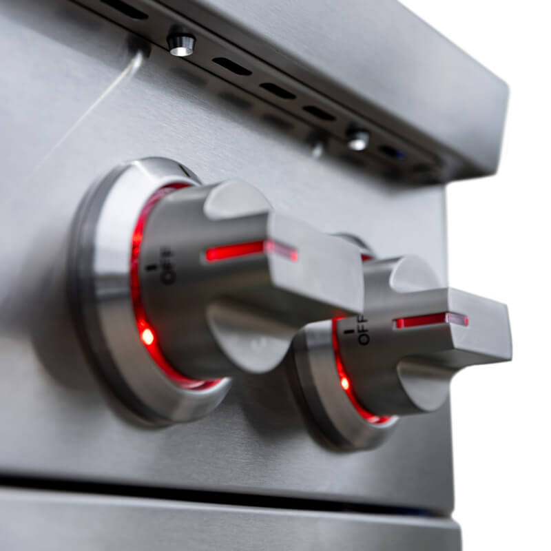 Summerset Sizzler Pro Double Side Burner — Red LED Accent Lighting