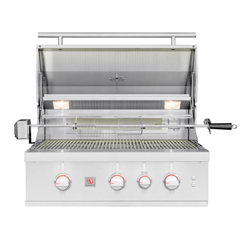 Summerset TRL Pro 32-Inch Gas Grill Open Hood — 835 Sq. In., Halogen Lights