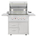 Summerset TRL 32-Inch 3-Burner Freestanding Gas Grill w/ Deluxe Cart | Grill Hood Open