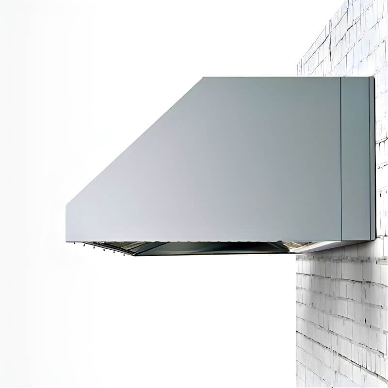 Summerset 4 Inch x 60 Inch Stainless Steel Vent Hood Spacer Bracket  Mounted to Outdoor Kitchen