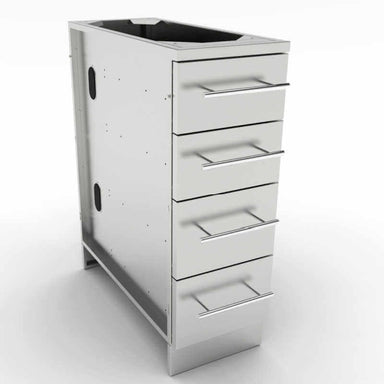 Sunstone 12-Inch 4 Multi Drawer Storage Base Cabinet