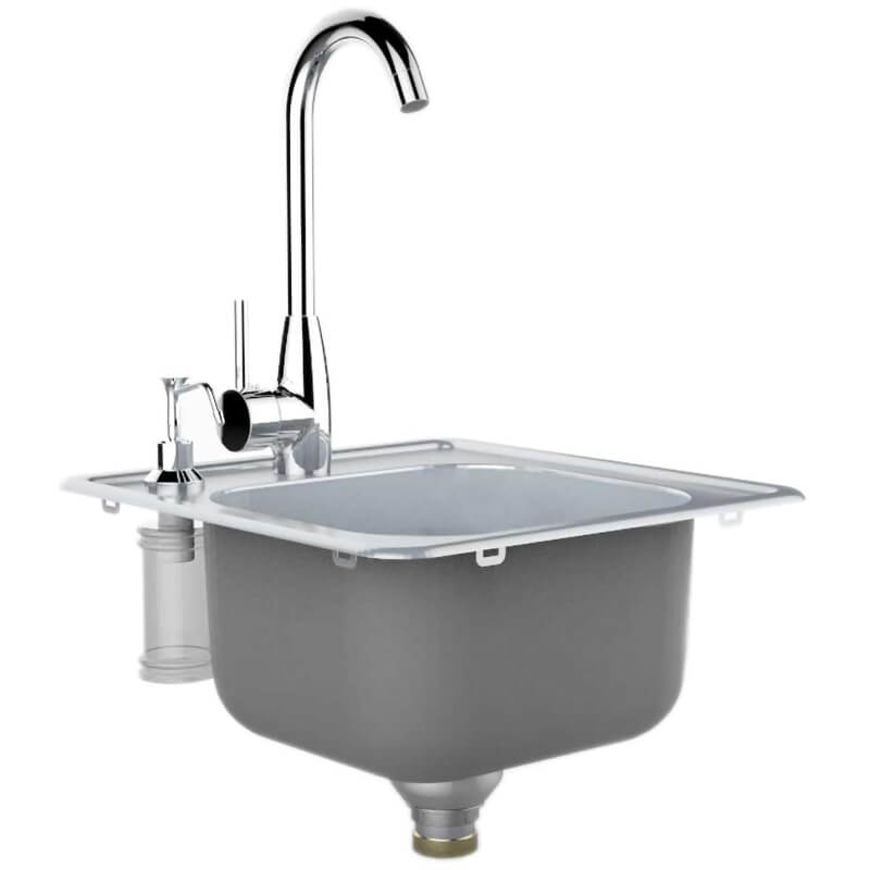 Sunstone 17" X 16" Drop In Sink With Hot Cold Faucet | Drop-In-Installation