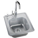 Sunstone 17 X 16 Drop In Sink With Hot Cold Faucet | 18 Gauge Stainless Steel 