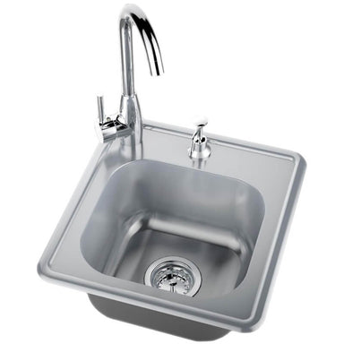 Sunstone 17 X 16 Outdoor Stainless Steel Drop In Sink With Hot Cold Faucet 