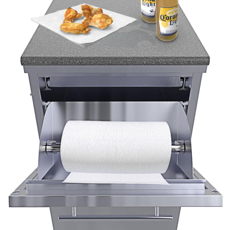 Sunstone 18-Inch Combo Paper Towel Holder Drawer