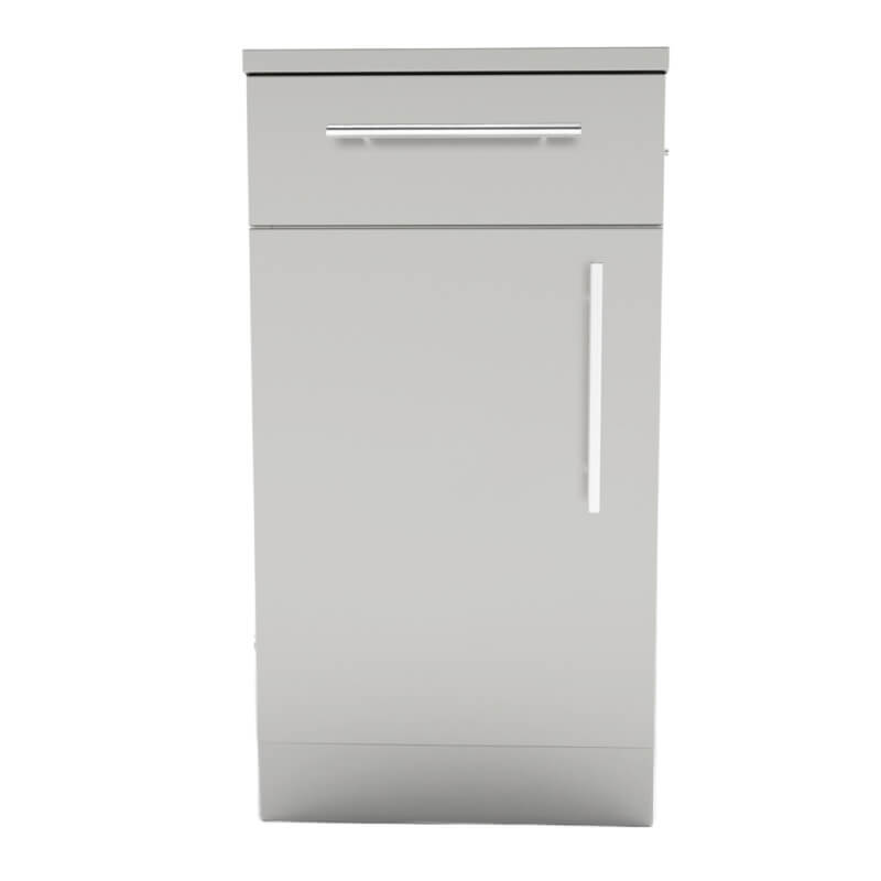 Sunstone 18-Inch Door & Drawer Storage Cabinet | Left Hinge Front View