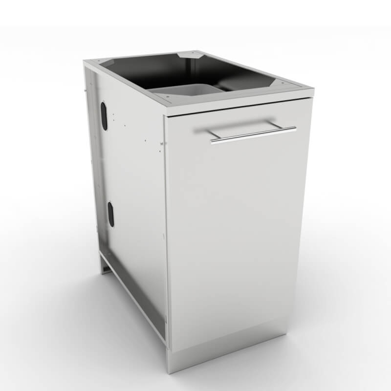 Sunstone 18-Inch Trash Drawer Cabinet w/ Two Top Loading Bins