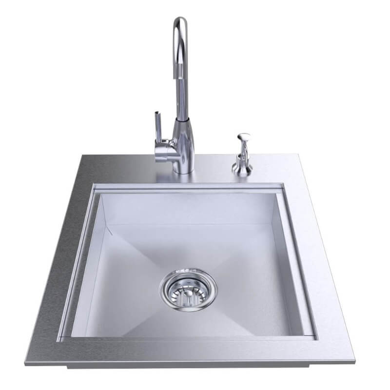 Sunstone 20-Inch ADA Compliant Outdoor Single Sink | 304 Stainless Steel Construction