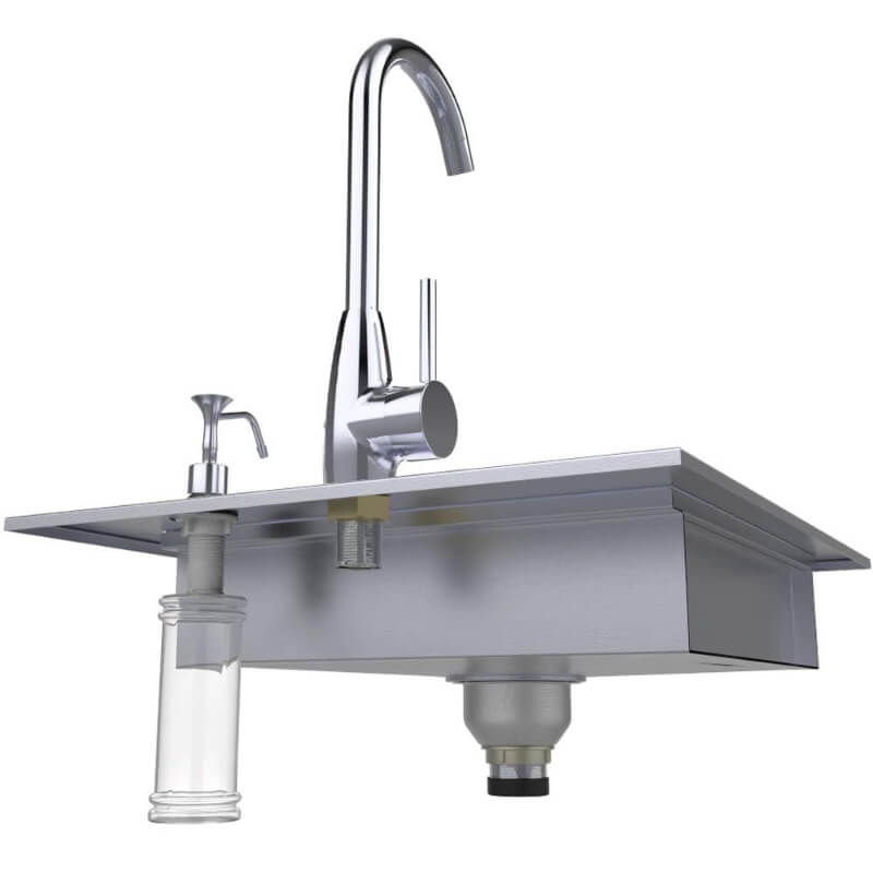 Sunstone ADA Compliant Outdoor Single Sink | Shallow Basin