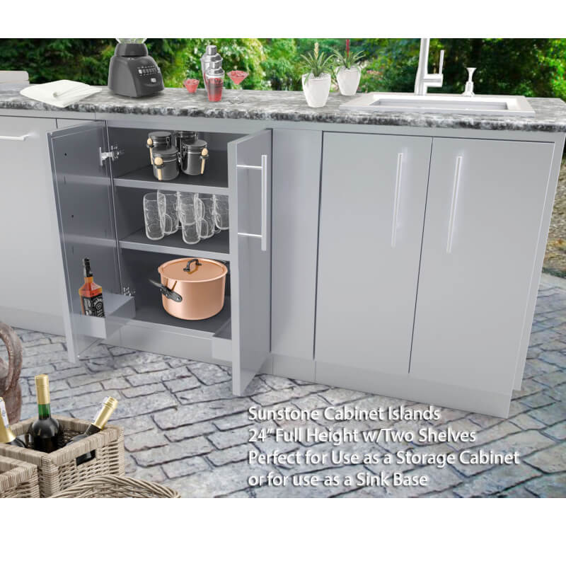 Sunstone 24-Inch Double Door Base Cabinet | Shown in Outdoor Kitchen