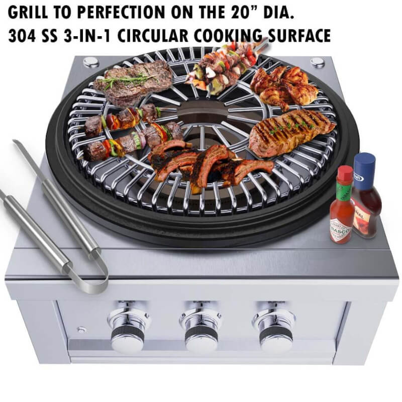 Sunstone 24 Inch Power Cirque Flat Top Grill | Shown Cooking