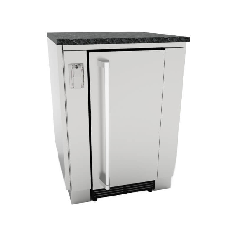 Sunstone 24-Inch Refrigerator Cabinet | Shown with Refrigerator