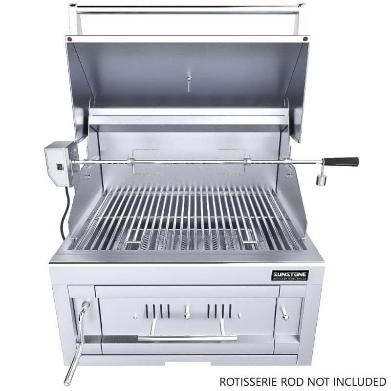 Sunstone Charcoal Grill | Optional Rotisserie Kit 