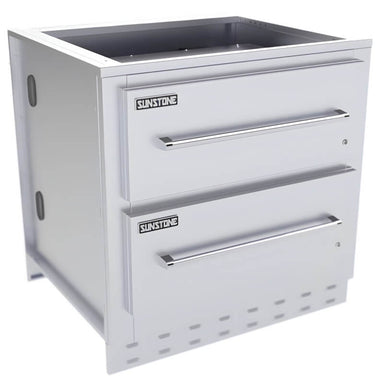 Sunstone 34-Inch Double Warming Drawer Cabinet | Shown With 2 Warming Drawers