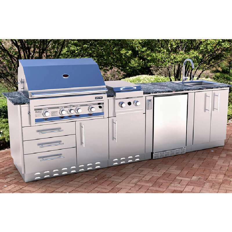 Sunstone 40" Grill Base Cabinet w/ Door & 3-Drawer Combo | Grill Island