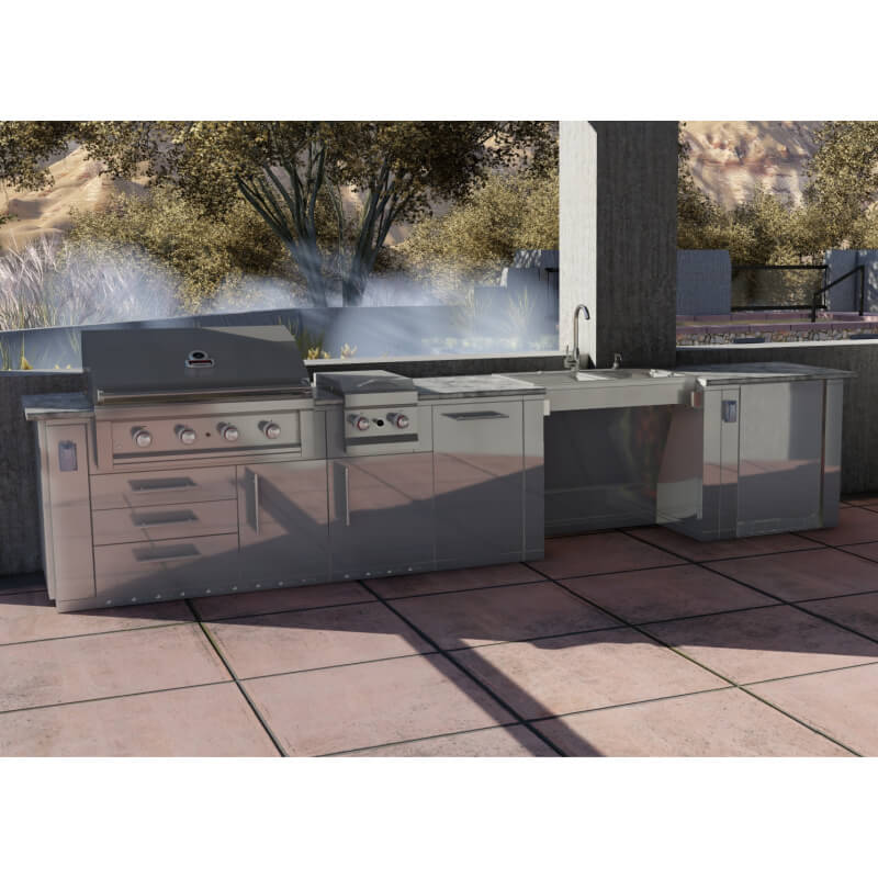 Sunstone 44-Inch ADA Compliant Combo Sink Cabinet |Shown in Outdoor Kitchen